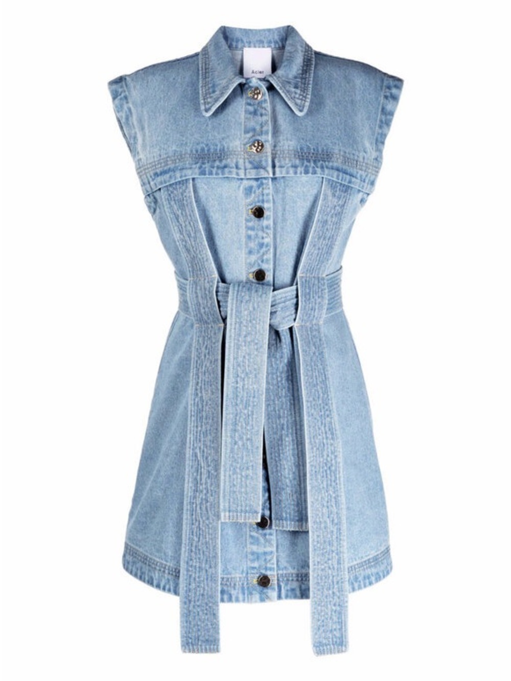ACLER Wiston Light Wash Denim Shirt Dress NWT